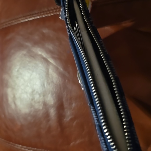 Coach Navy and Denim Wristlet - Picture 4 of 4